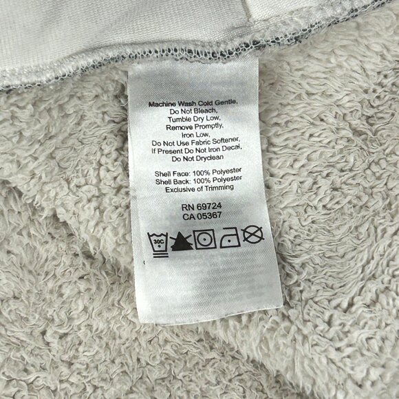 Columbia Sweater Jacket Womens Small Grey Cream Darling Days Fleece Button Up - Picture 14 of 15